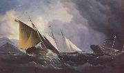 Haughton Forrest Shipwreck off a steep coast Sweden oil painting artist